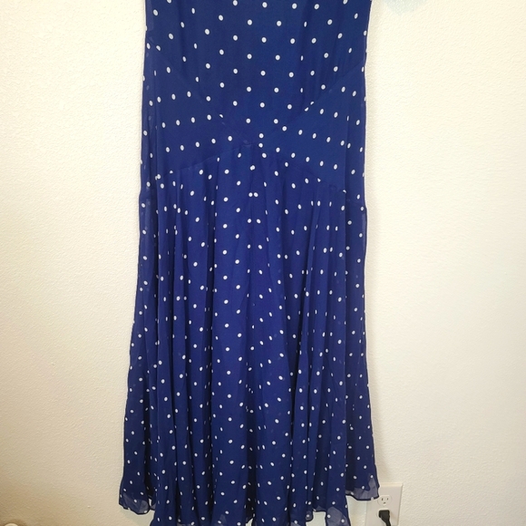 NEW Reformation Evra Dress in Danube Polka Dot Size 10 - Picture 9 of 14